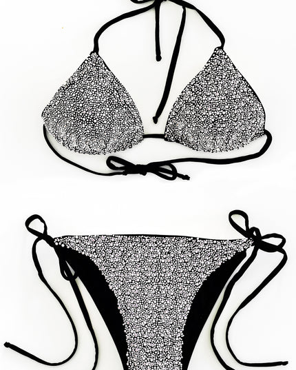 Black crystal  bikini.