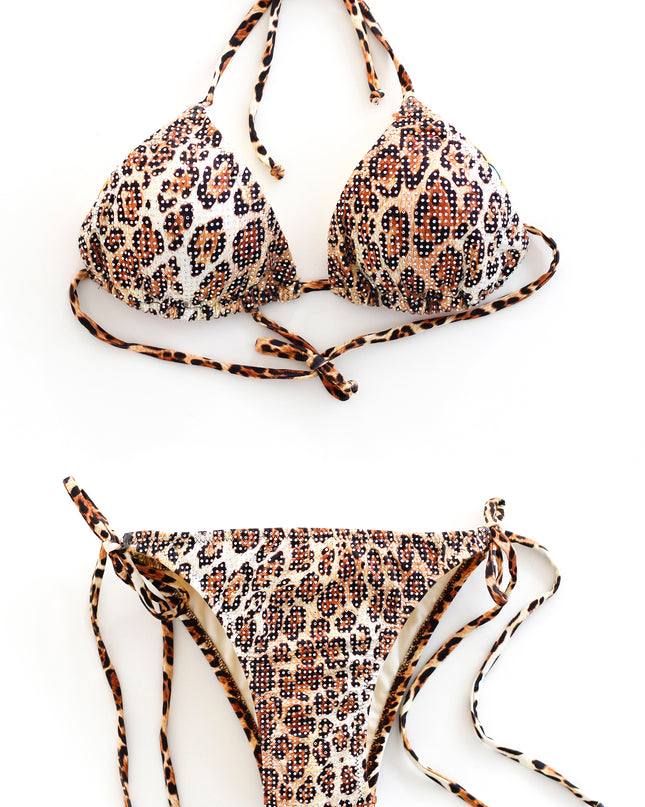 Leopard crystal  bikini