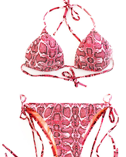 Pink python crystal  bikini